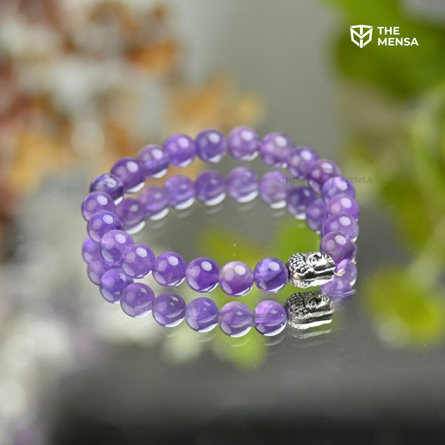 Amethyst Charm Natural Bracelet