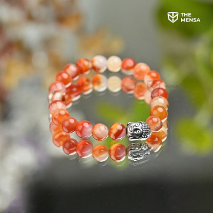 Carnelian Charm  Natural Bracelet