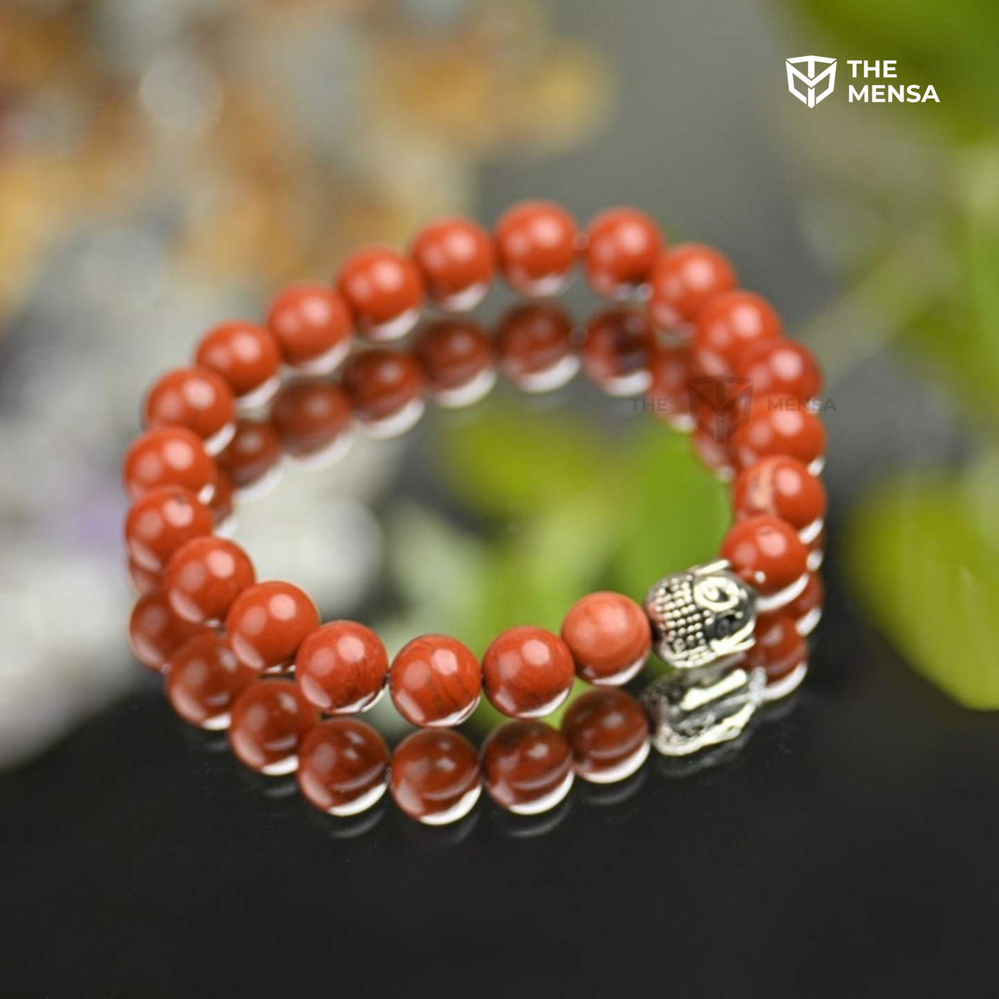 Red Jasper Charm Natural Bracelet
