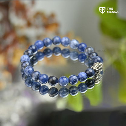 Sodalite Charm Natural  Bracelet