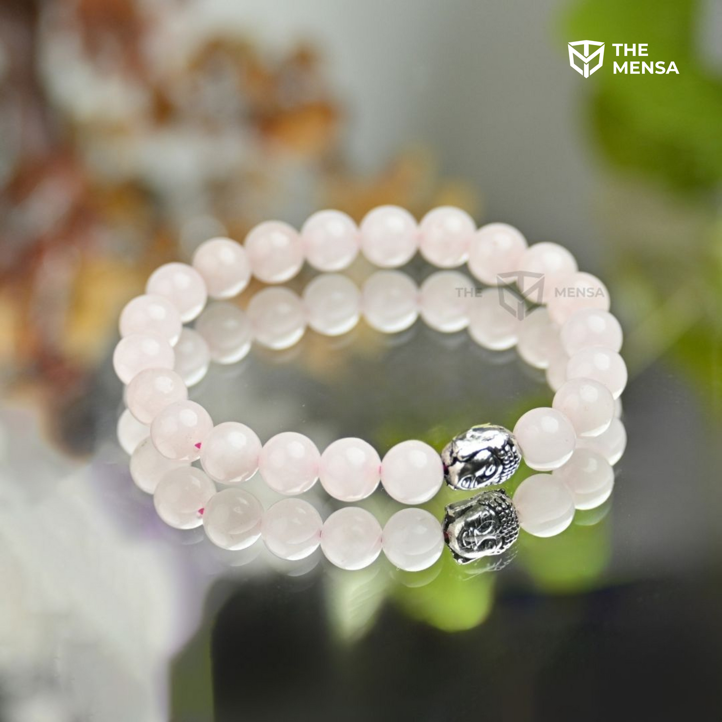 Rose Quartz Charm Natural  Bracelet