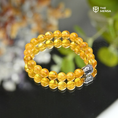 Citrine Charm Natural  Bracelet