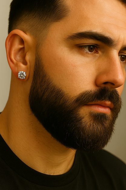 CrystalGlow Men's Magnetic Studs Earrings