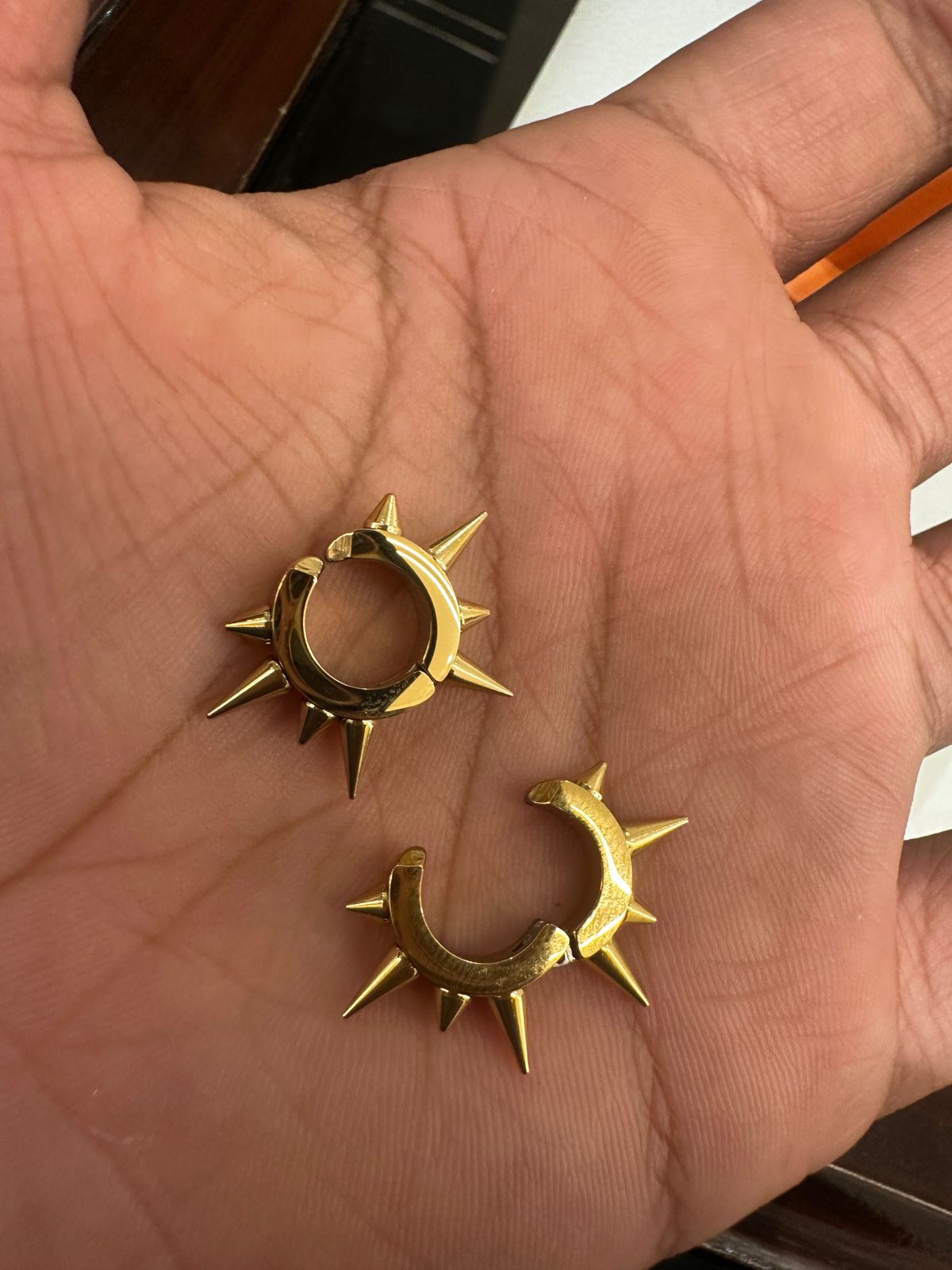 Inferno Edge Hoops Studs Earrings