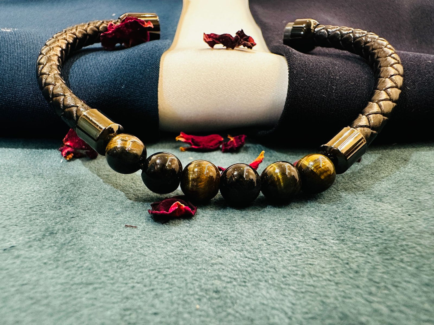 Pyrite Magsnap Leather Men's Bracelet