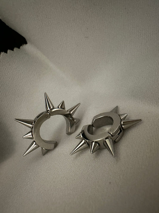 Inferno Edge Hoops Studs Earrings