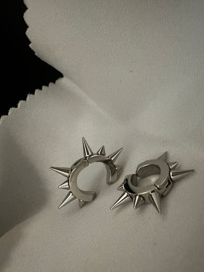 Inferno Edge Hoops Studs Earrings